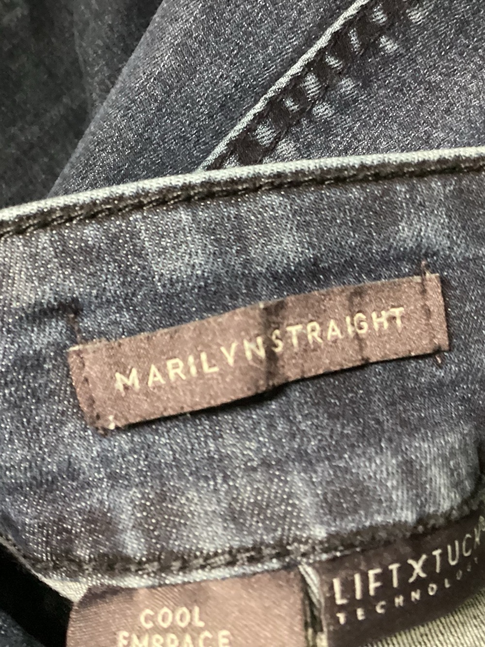 NYDJ Marilyn Straight Leg Dark Wash Jeans 10 - Picture 11 of 13
